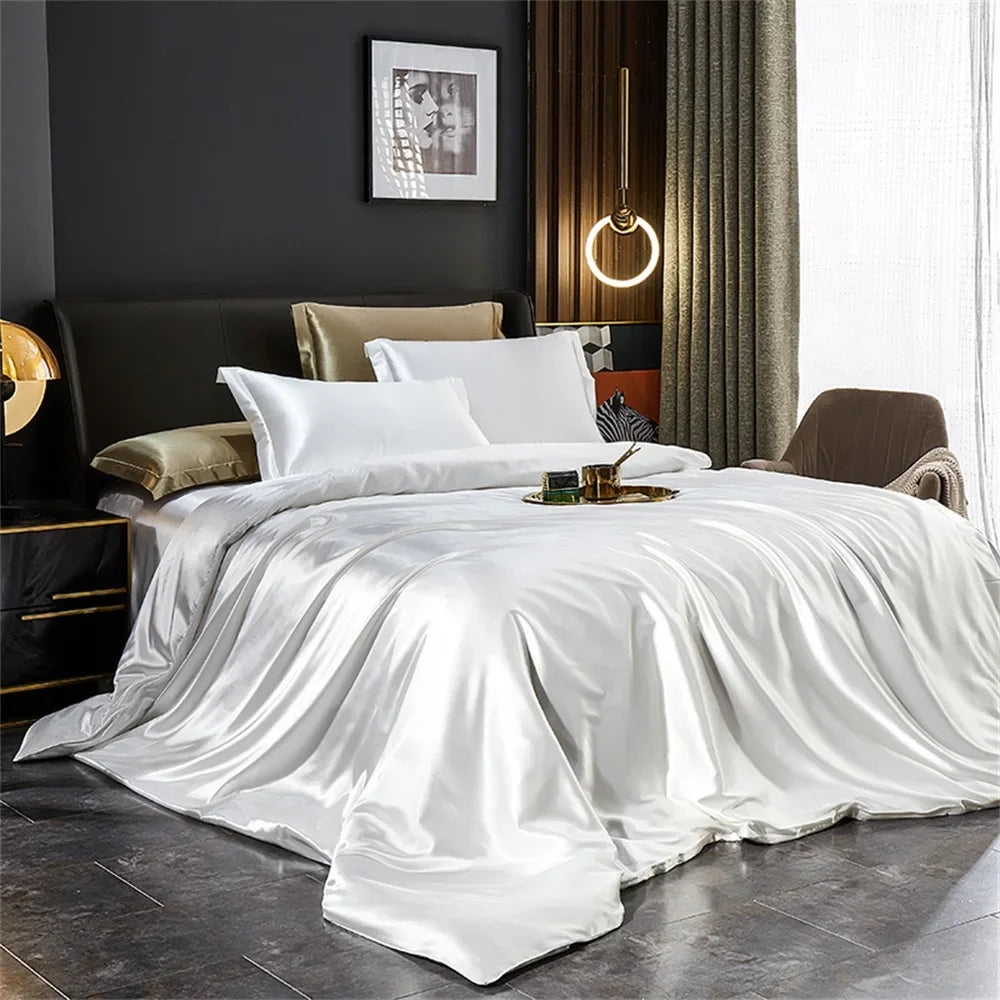 Satynowy zestaw pościeli: 2 poduszki + kołdra GlowPillow