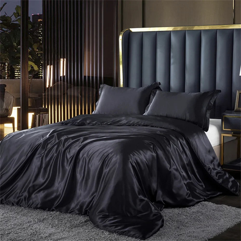Satynowy zestaw pościeli: 2 poduszki + kołdra GlowPillow